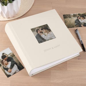 Traditional Book Bound Wedding Photo Album | Personalized Scrapbook Album | Elegant Wedding Anniversary Gift | Large Keepsake Memory Book