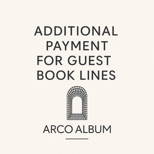 Additional Payment for Lines in Your Guest Book