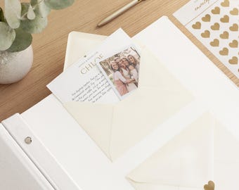 Letters to the Bride Book | Bridal Shower Guest Book with Envelopes | Photo Album for Polaroid, Instax, 4x6 Photos & 2x6 Photo Booth Strips