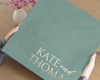 Wedding Self-adhesive Album | Large Family Photo Book | Personalised Anniversary Scrapbook | Unique Wedding Gift Hand Made in Europe