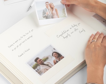 Wedding Guest Book Alternative, Personalized Eco Leather Wedding Photo Album for Instax Mini Wide Square and all Other Instant Photos