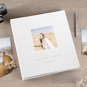 Luxus Hochzeit LayFlat Fotoalbum | Maßgeschneidertes Flush Mount Album | Fotos direkt auf extradicken Albumseiten gedruckt | KOSTENLOSES Design inklusive