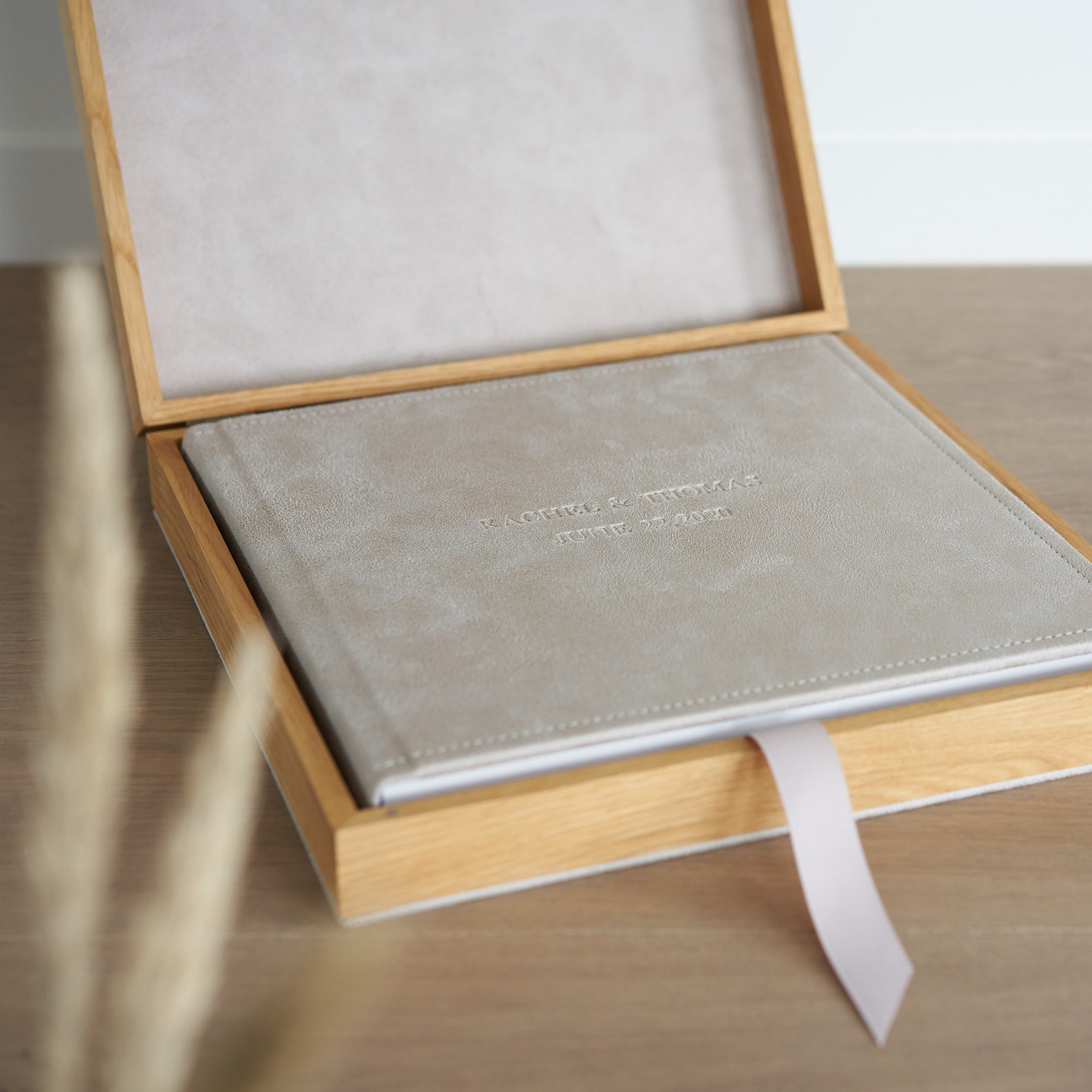 Wooden Clamshell Box Natural Oak Photo Album Box Luxury - Etsy