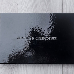 Instax Fotoalbum Gästebuch, Glänzend Schwarzes Eco-Leder Gästebuch für Alle Instant Film Größen Mini Breit Quadrat 10x15 2x6 etc.