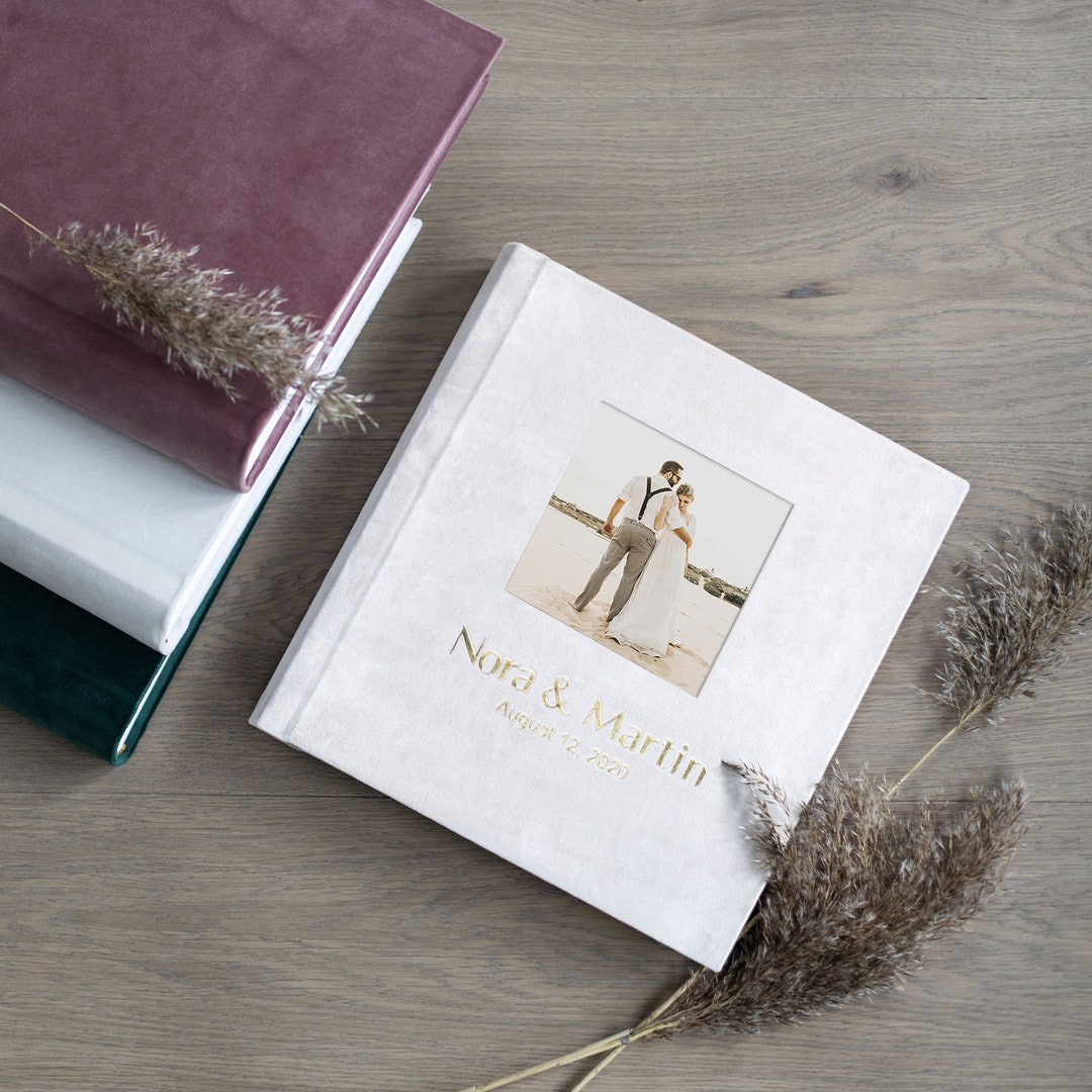 Large Traditional Book Bound Wedding Photo Album, Linen Anniversary  Scrapbook Album, Modern Family Photo Book, Photo Album as Wedding Gift 