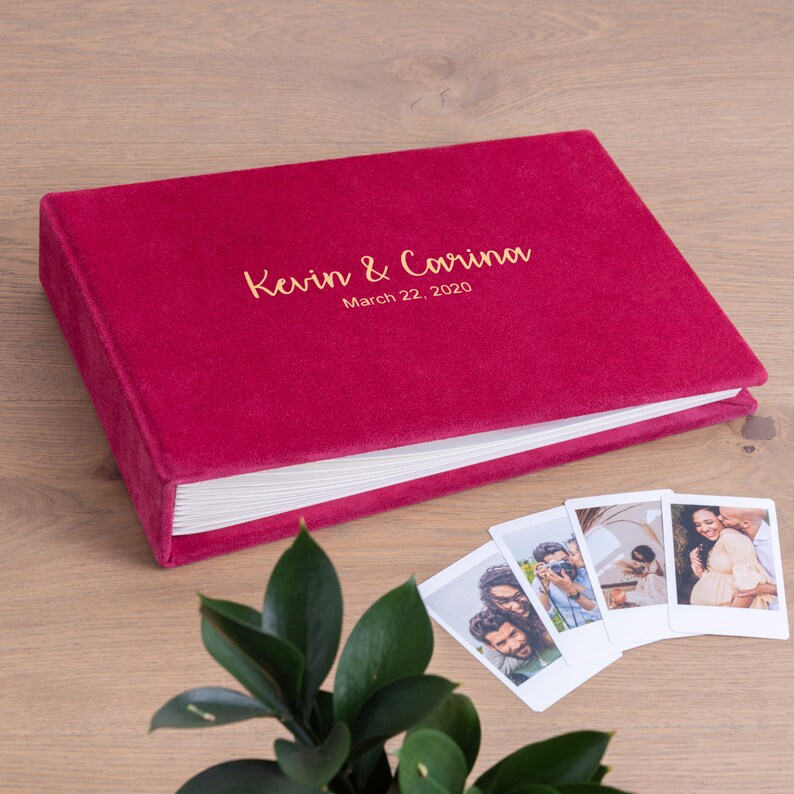 Instant Wedding Album Guest Book Suede Leather Guestbook for Etsy