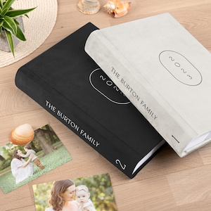 Slip In Photo Album for 300 4x6 Photos, Wedding Photo Album with Sleeves for 300 10x15cm Photos, Black and White Albums Hand Made in Europe