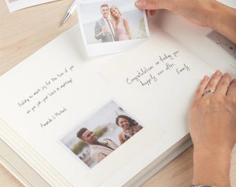 Wedding Guest Book Alternative, Personalized Eco Leather Wedding Photo Album for Instax Mini Wide Square and all Other Instant Photos
