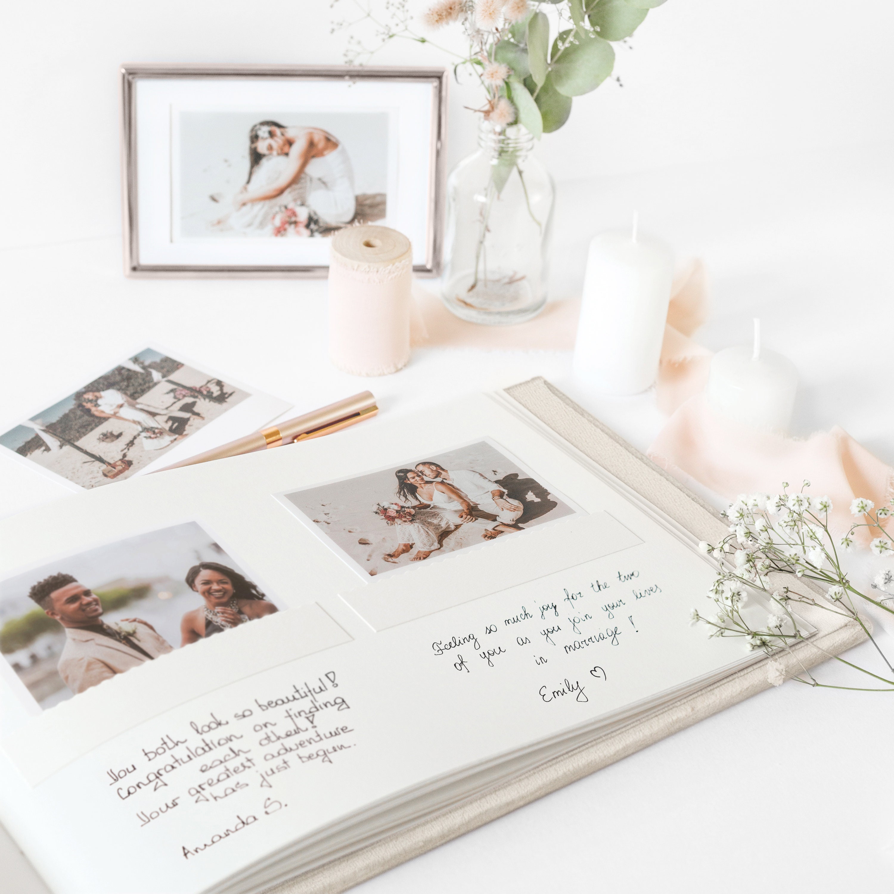 Wedding Guest Book, Instax Photo Album, Sign in Book for All Instant Film  Sizes Mini Wide Square 4x6 2x6 Etc, Personalized Photo Booth Book 