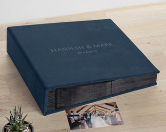 Álbum de fotos de boda extra grande para hasta 1200 fotos de 4x6" / Álbum de recortes personalizado de Macao con fundas verticales y horizontales