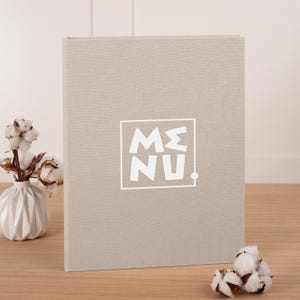 Libros de menú personalizados / Carpetas de menú de restaurante personalizadas / Cubiertas de menú de tapa dura de lino y terciopelo / Portamenús A4 / Cubiertas de menú para bodas