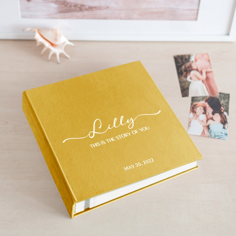 Personalized Baby Memory Book Slipcase Selfadhesive Baby Etsy