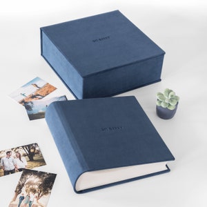 Suede Wedding Album with Box, Family Photo Album + Box, Travel Photo Album, Scrapbook Album and Box