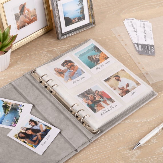Linen Instax Square Photo Album, Personalized Photo Album