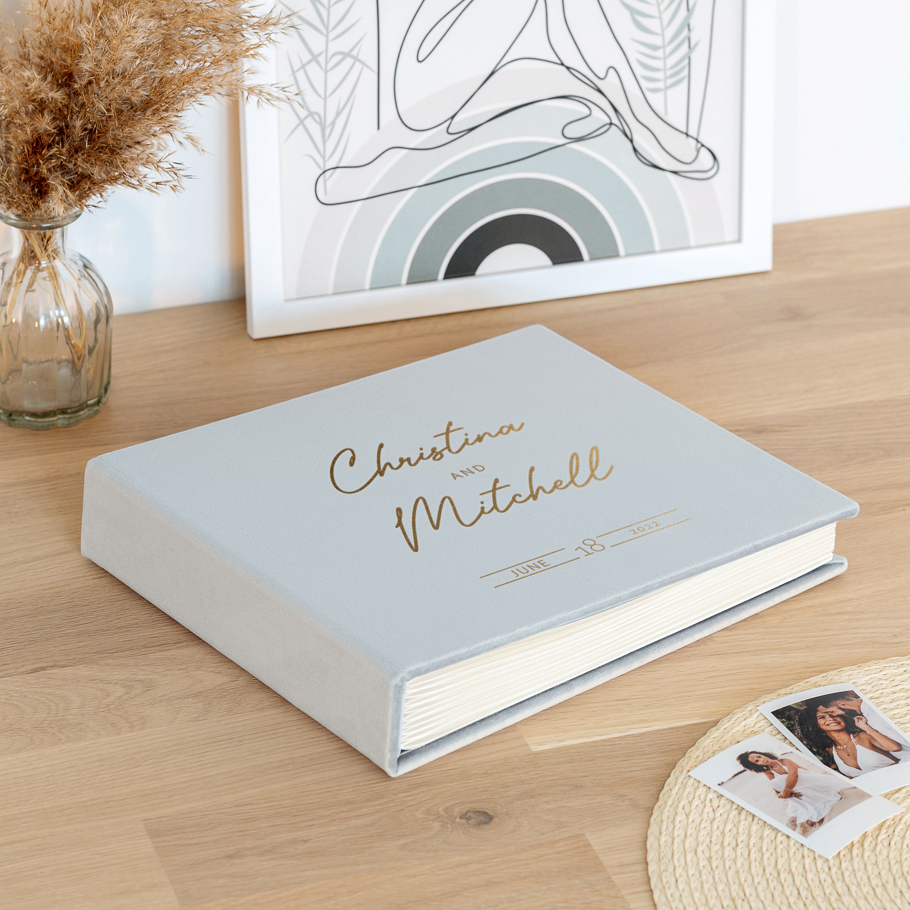 Wedding Guest Book | Instax Mini Album | Sign in Book for all Instant Film Sizes | Personalized Photo Booth Book for 4x6, 2x6 Photos