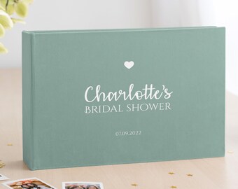 Bridal Shower Guest Book | Personalized Guestbook with Photo Pockets | Custom Keepsake Album with Slots for all Sizes of Instant Photos