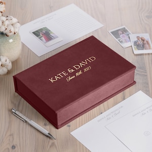 Hochzeit Mad Lib Karten in personalisierter Samtbox, Hochzeits-Ratschlagskarten mit Box, Hochzeits-Gästebuch Alternative, Brautparty-Ratschlagkarten