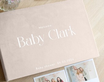 Personalized Baby Shower Guest Book | Modern Baby Shower Decoration | 30 Color Choices Available | Baby Shower Gift | Hand Made in Europe