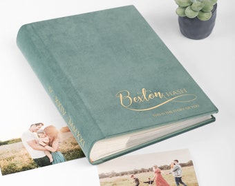 Slip In Photo Album for 300 4x6 Photos | Gold Personalisation on Cover and Spine | Custom Photo Book with Sleeves