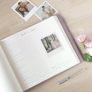 Gepersonaliseerd boek met huwelijksadvies | Alternatief bruiloftsgastenboek | Gekke libs voor vrijgezellenfeesten | Velvet Photo Booth Book voor foto's van 2 x 6 en 4 x 6