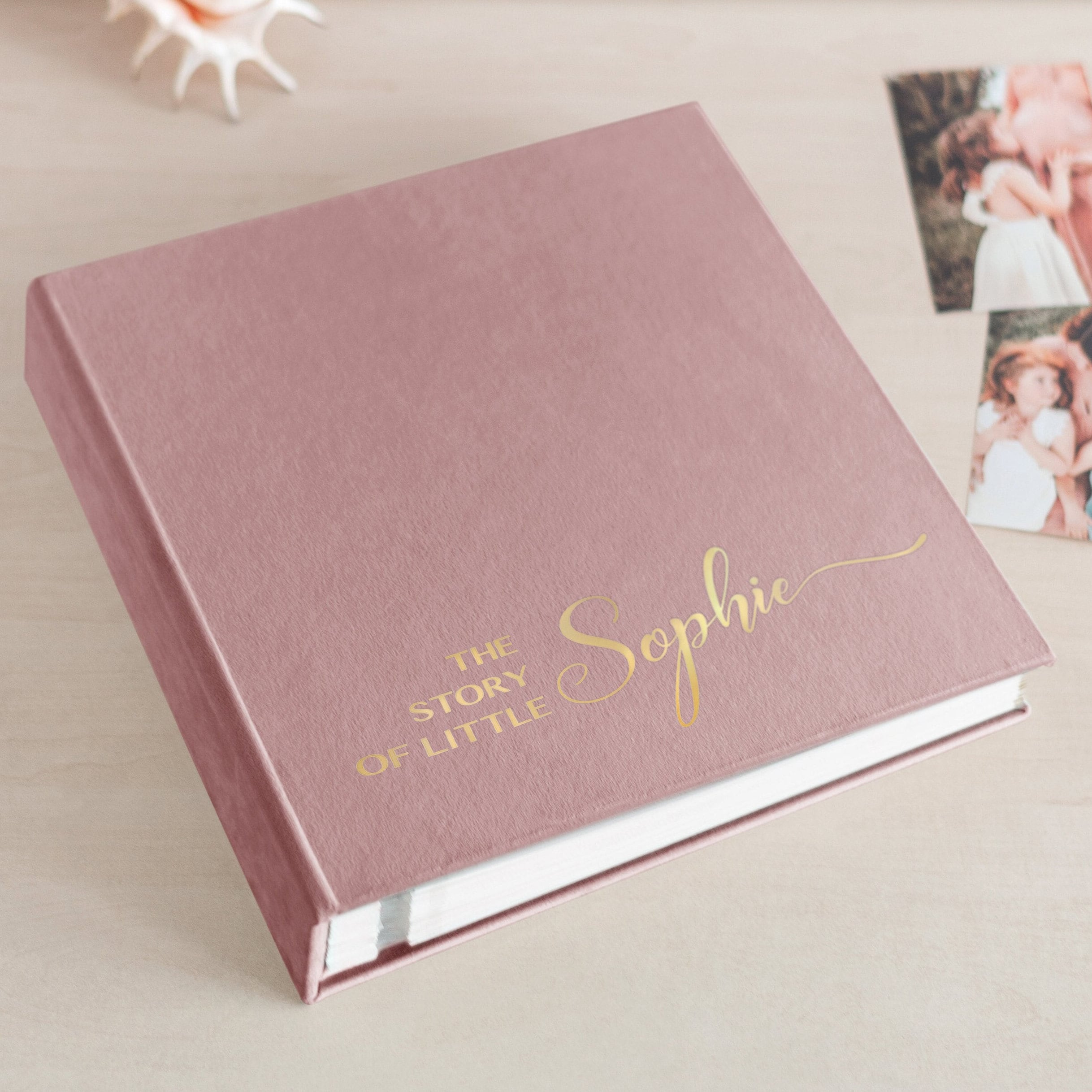 Baby Photo Album With Sticky Pages, First Year Baby Memory Book