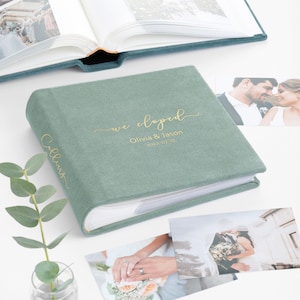 Wedding Slip In Photo Album for 200 4x6, 5x7 Photos, Personalized Photo Album with Sleeves, Suede or Macao Album for 10x15cm, 13x18cm Photos