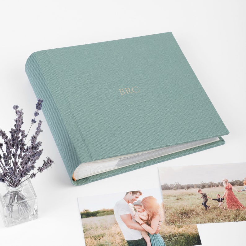 Slip In Photo Album for 200 4x6, 5x7 Photos, Personalised Fabric Photo Album with Sleeves image 4