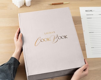 Caja de recetas personalizada / Caja de diario de cocina personalizada / Organizador de recetas de tapa dura / Planificador de recetas con anillas / Regalo de cocina único