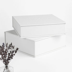 Leather Memory Box, Custom Size Keepsake Box, Photo Album Clamshell Box