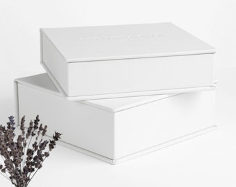 Personalized Leather Keepsake Box | Custom Memory Box | Photo Album Storage Box | Custom Size Memory Chest
