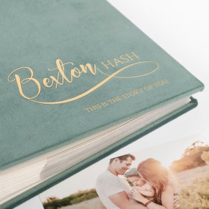 Slip In Photo Album for 300 4x6 Photos Gold Personalisation on Cover and Spine Custom Photo Book with Sleeves image 2