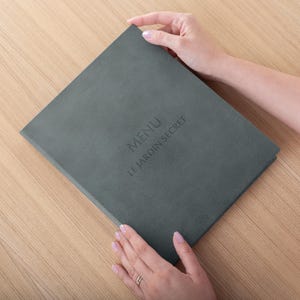 Carpetas de menú personalizadas para restaurantes / Libros de menú personalizados / Cubiertas de menú de tapa dura / Portamenús de cuero ecológico / Cubiertas de menú para bodas