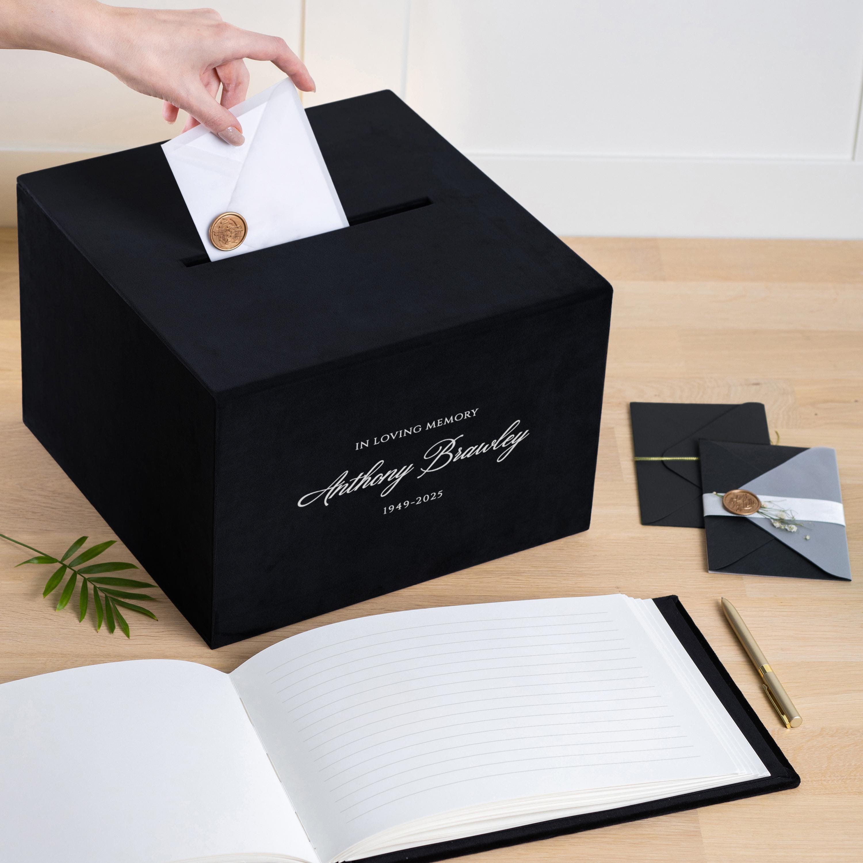 Funeral Card Box for Memorial Service | Sympathy Envelope Box | in ...