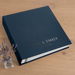 Leather Wedding Photo Album, Personalized Self-adhesive Photo Album, Anniversary Scrapbook Album, Large Family Album, Travel Photo Album