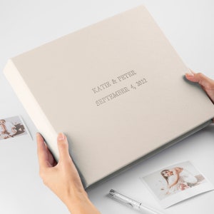 Wedding Guest Book Alternative, Personalized Photo Album Compatible with Instax Mini Wide Square and Other Instant Photos