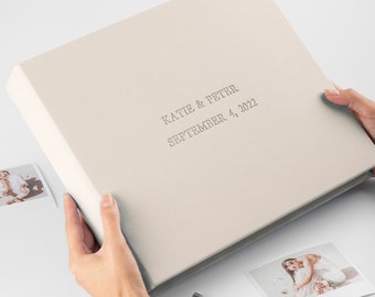 Wedding Guest Book Alternative, Personalized Photo Album Compatible with Instax Mini Wide Square and Other Instant Photos