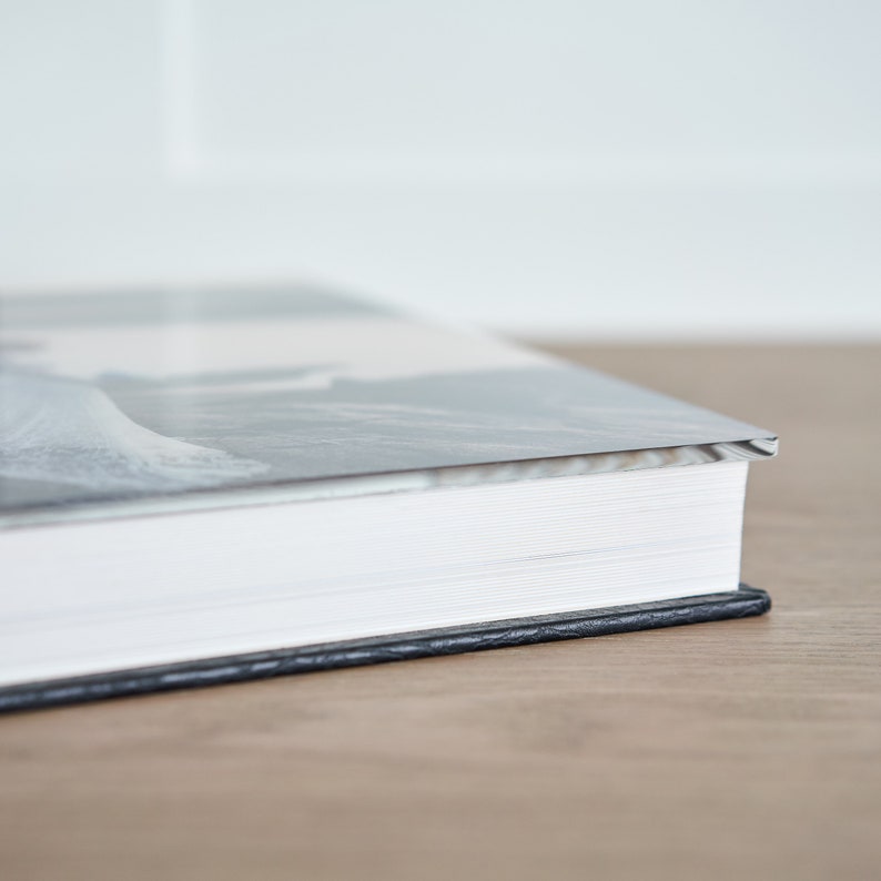 Lay Flat Wedding Album Leather Photo Album With Glass Cover Etsy