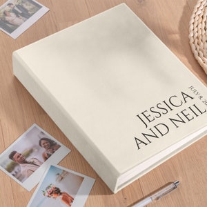 Wedding Guest Book Alternative, Elegant Instax Mini Album, Personalized Eco Leather Wedding Guestbook for all Instant and Photo Booth Photos