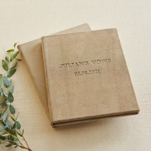 Personalised Wedding Vow Booklets, Personalized Wedding Vow Books, Custom Vow Books, Suede Wedding Vows Booklets