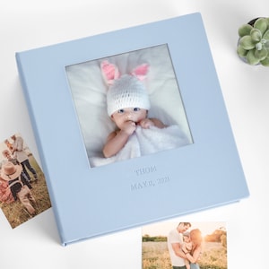 Libro de recuerdos del primer año del bebé / Álbum de fotos tradicional para bebés / Diario personalizado para bebés / Regalo para baby shower / Libro para bebés varones / Historia de ti