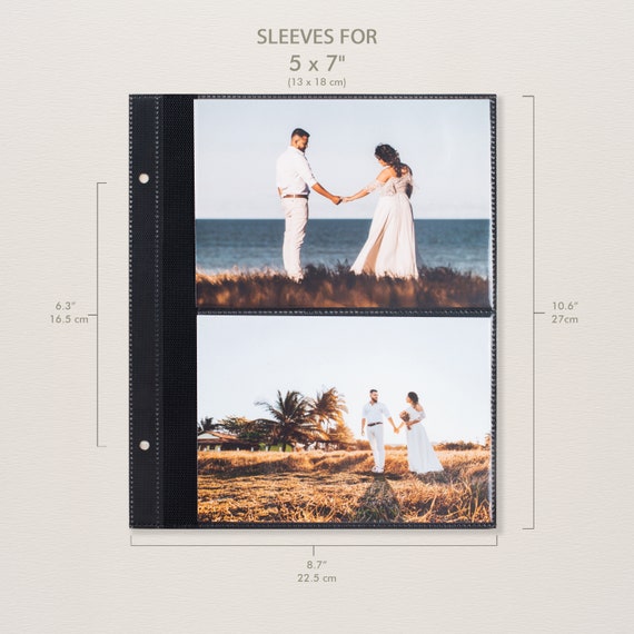 Sleeves for 4x6, 5x7, 8x10, 12x12 Photos Refills for Slip in