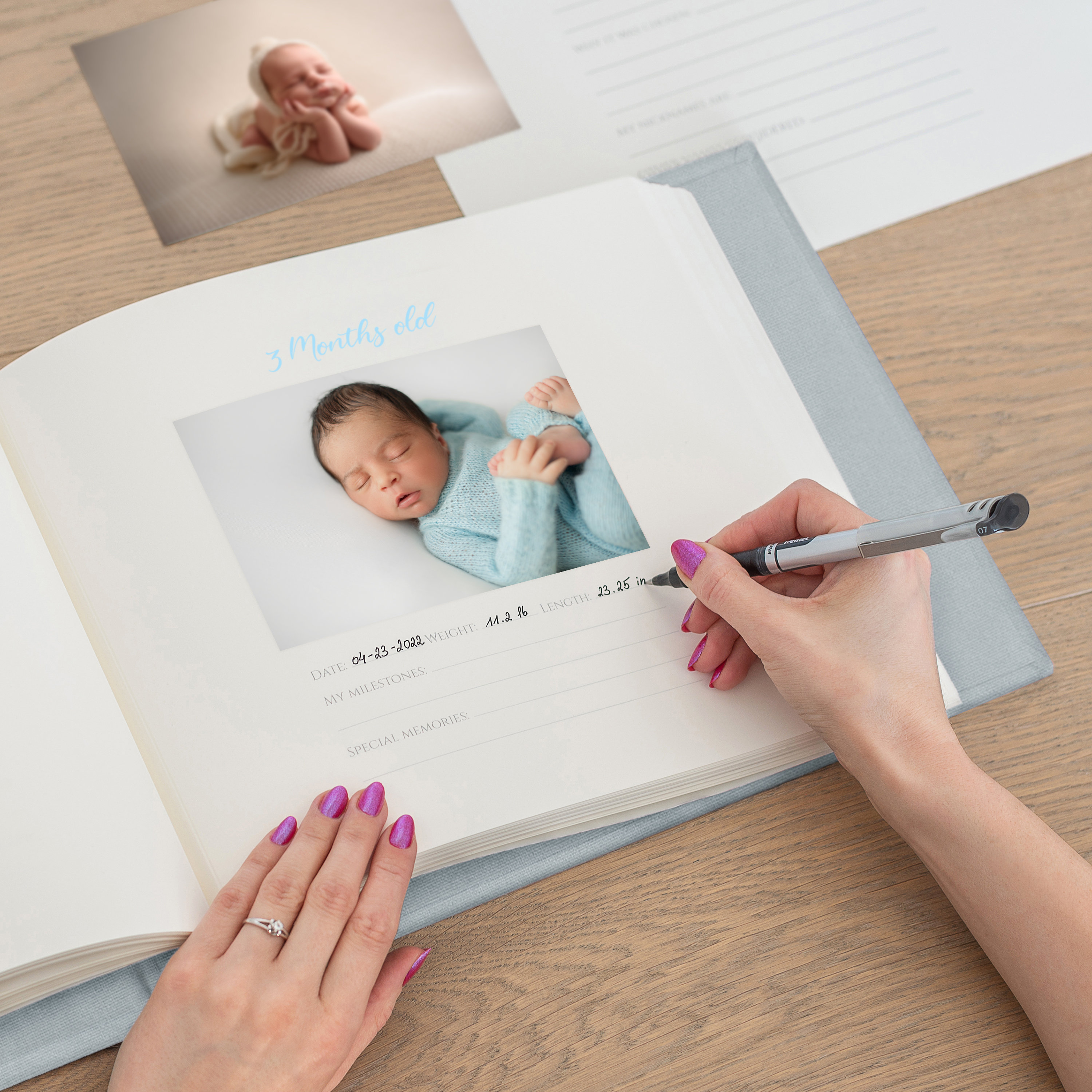 First Year Baby Boy Memory Book Personalized Baby Album Etsy