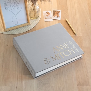Wedding Guest Book Alternative, Personalized Velvet Photo Album for all Size Photos | Instax Mini Wide Square, Photo Booth 4x6 2x6 etc.