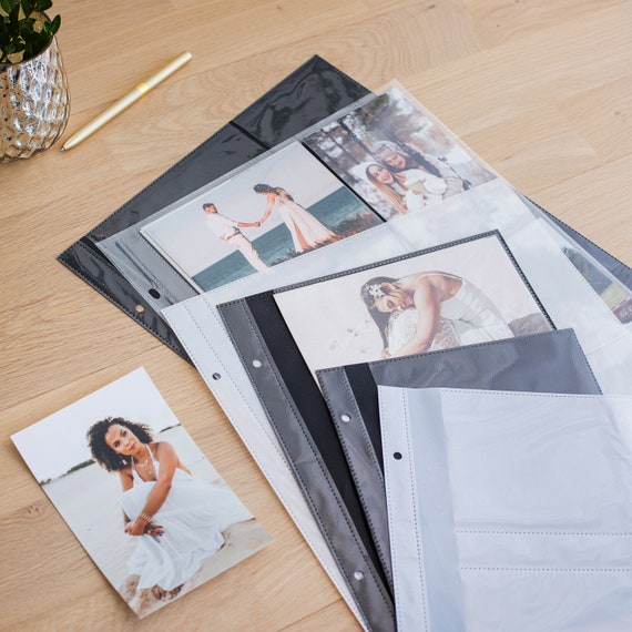 Sleeves for 4x6, 5x7, 8x10, 12x12 Photos Refills for Slip in