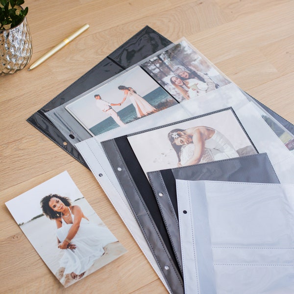 Sleeves for 4x6, 5x7, 8x10, 12x12 Photos | Refills for Slip In Albums 10x15cm, 13x18cm 20x25cm and 30x30cm Photos | Photo Album Pages