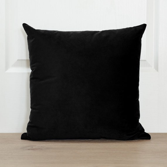 Velvet Pillow Cover Black Velvet Throw Pillow Cover Luxury Etsy