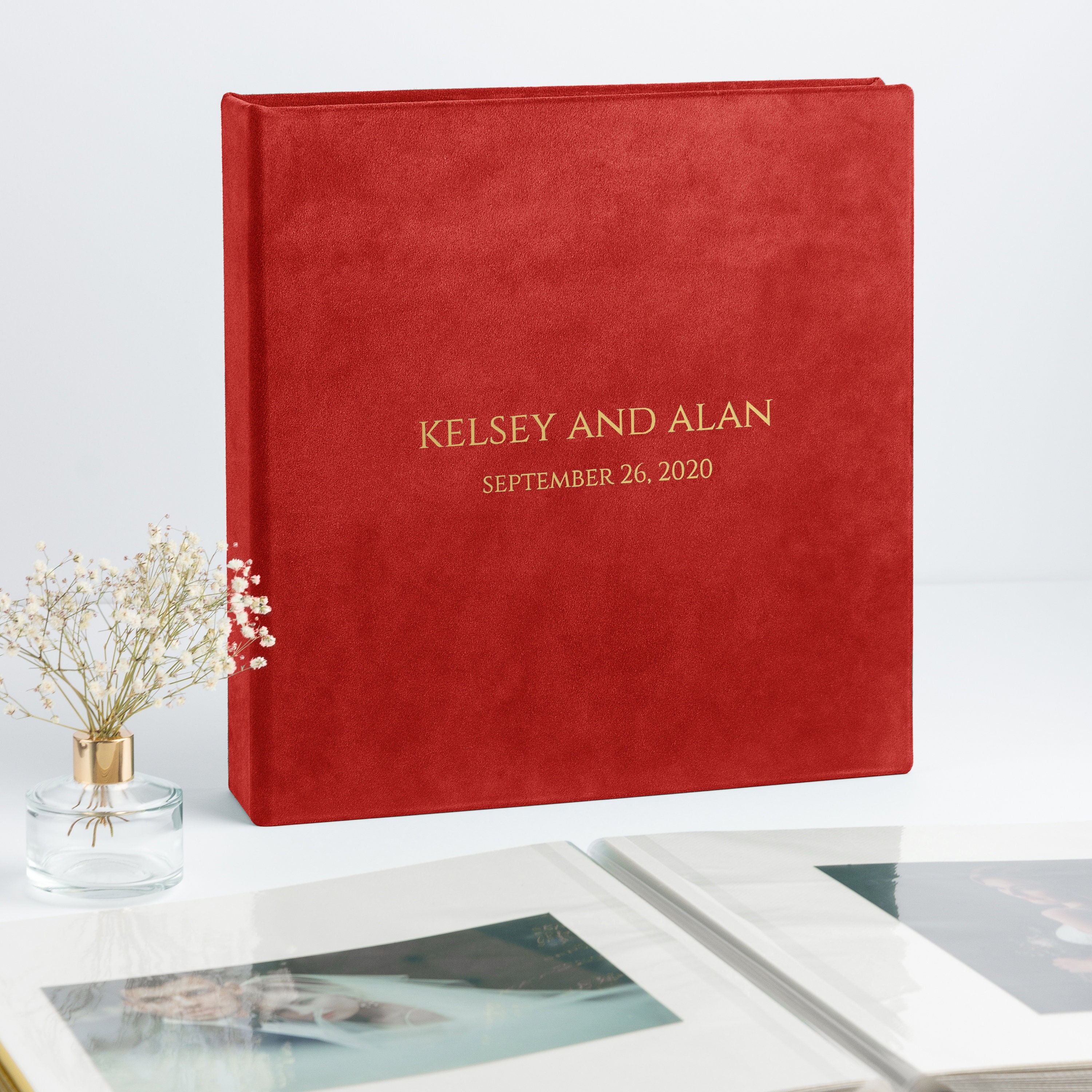 Suede Self-adhesive Wedding Album With Black or White Pages, Large Scrapbook  Album, Family Travel Photo Album 