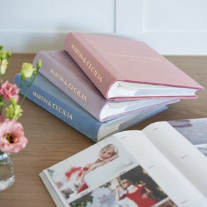 Slip In Photo Album for 300 4x6 Photos, Personalised Velvet Photo Album with Sleeves