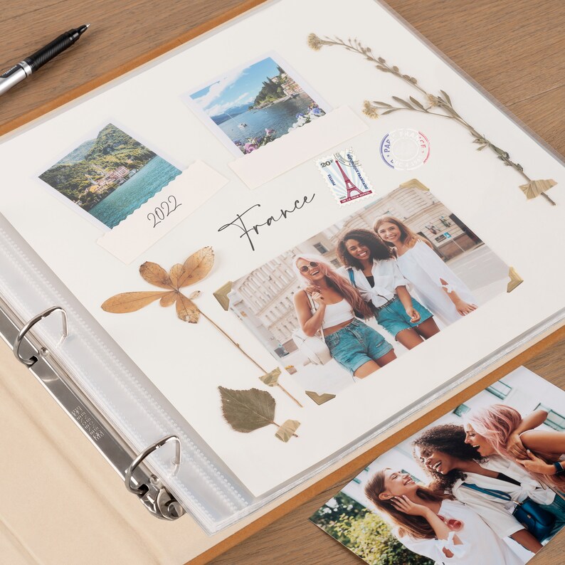 12x12 Leather Scrapbook Album Rustic Personalized Family Etsy