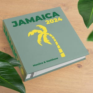 Album fotografico di viaggio in Giamaica / Album di ritagli autoadesivo personalizzato / Libro dei ricordi delle vacanze in famiglia / Fatto a mano in Europa